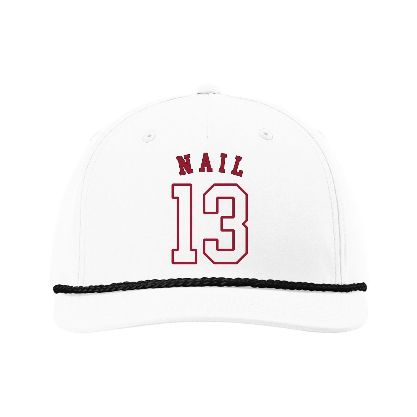 Five-Panel Classic Rope Cap — Shirsey Arch in White