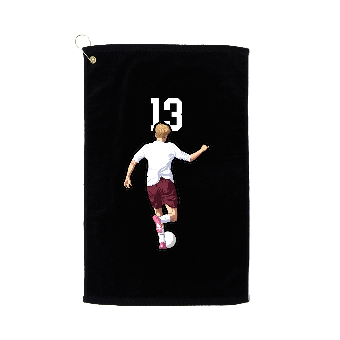 Golf Towel — Number Top in Black