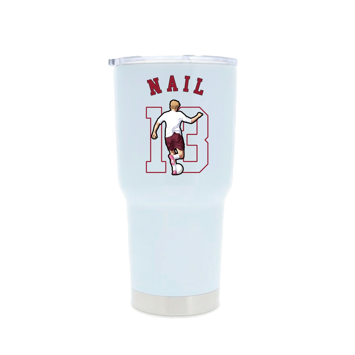 30oz Stainless Steel Tumbler — Shirsey Arch in White