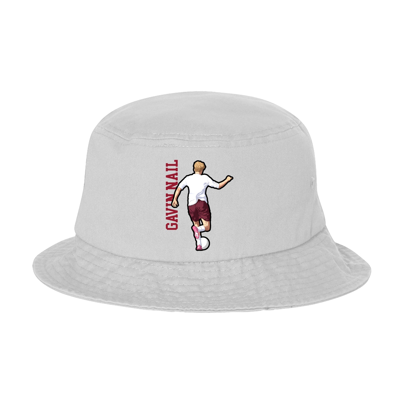 Bucket Cap — Name Vertical in White