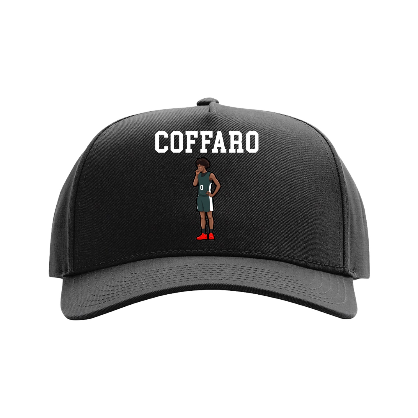 Full Fabric Five-Panel Champ Cap — Shirsey in Black