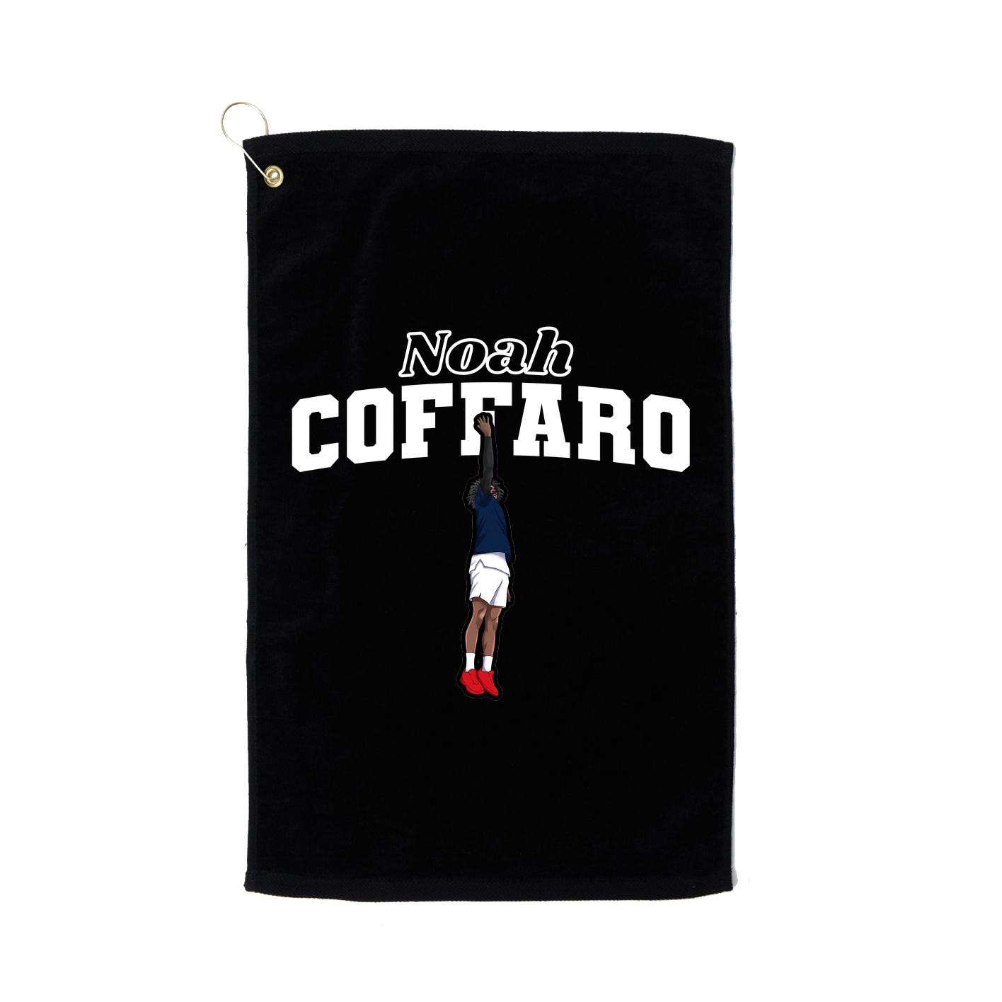 Golf Towel — Name Arch in Black