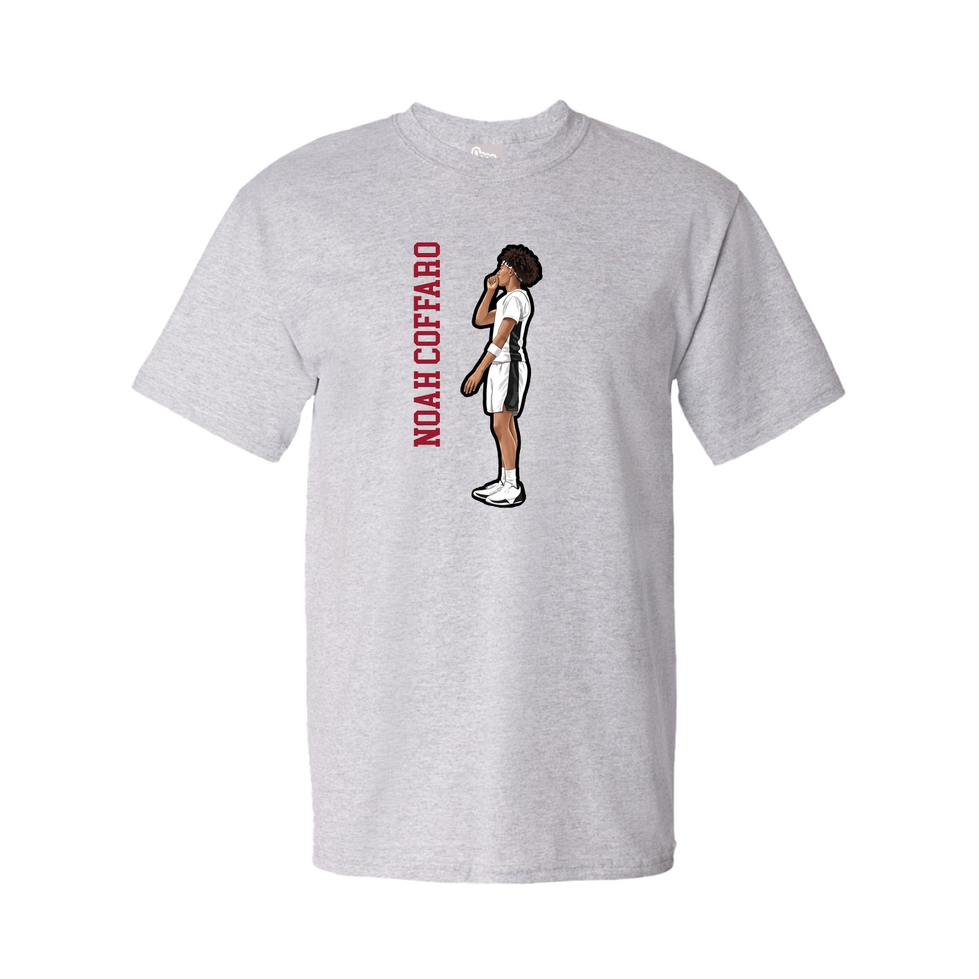 Tee — Name Vertical in Grey