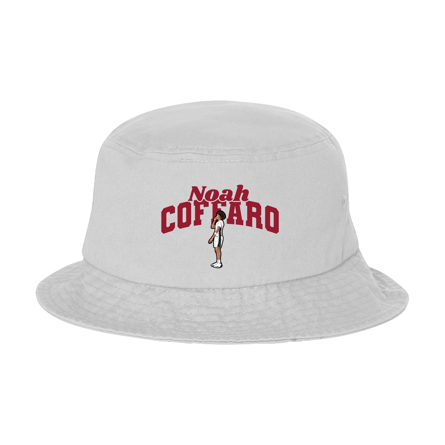 Bucket Cap — Signature Arch in White