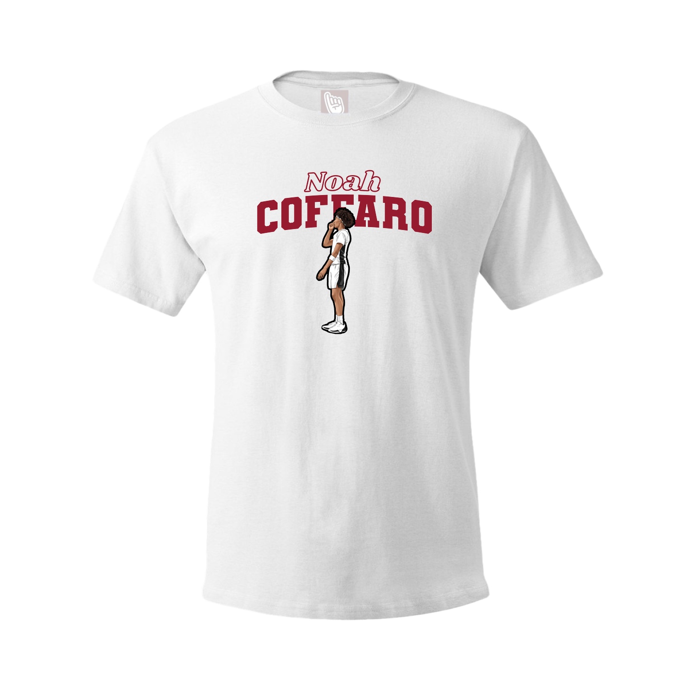Youth Tee — Name Arch in White