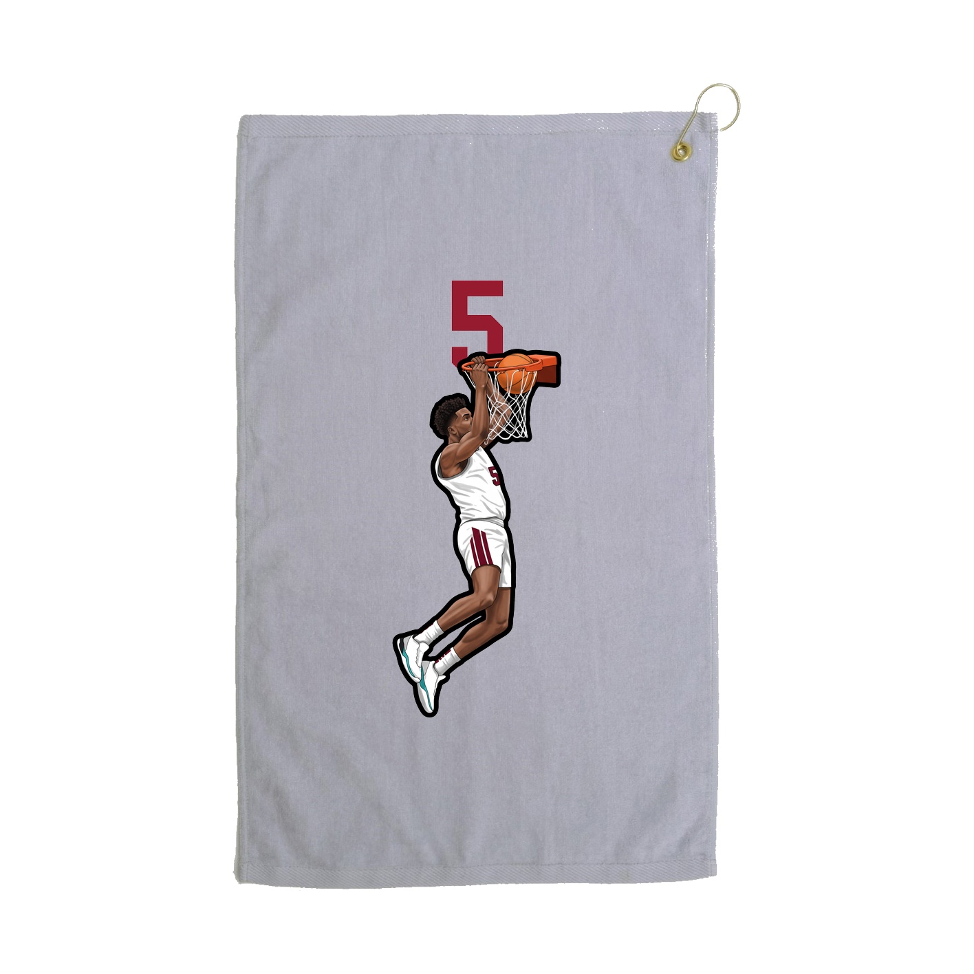 Golf Towel — Number Top in Grey