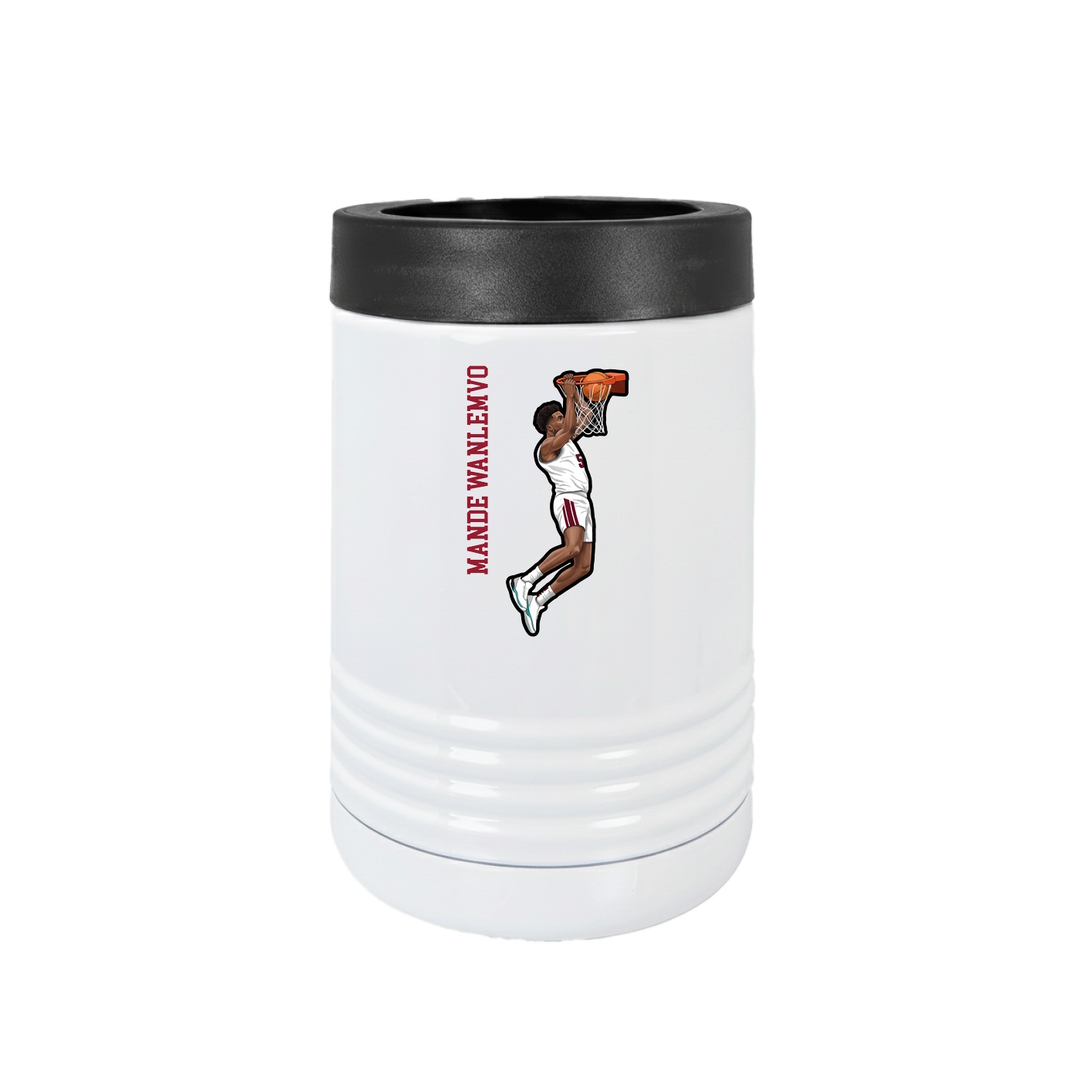 Beverage Holder — Name Vertical in White