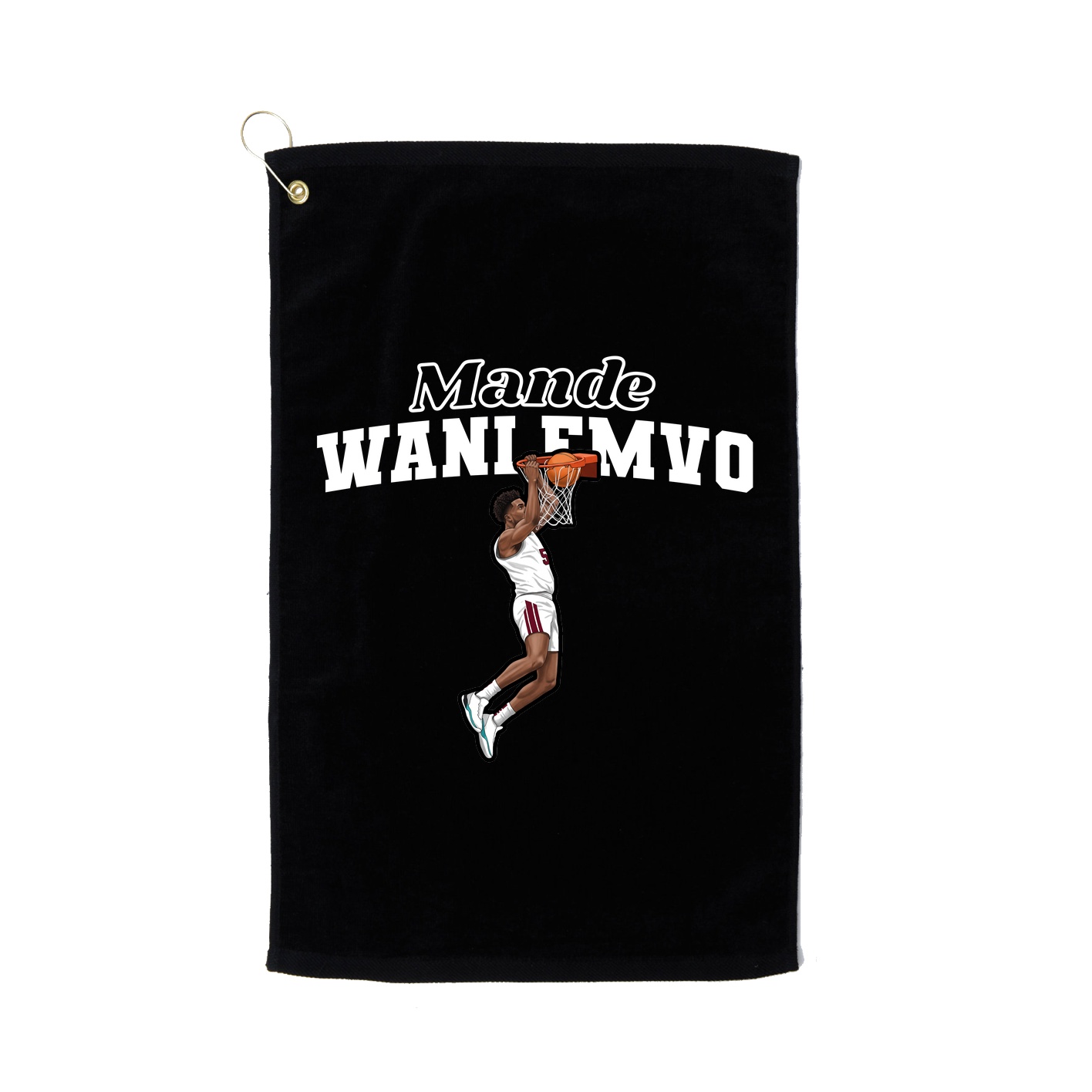 Golf Towel — Name Arch in Black