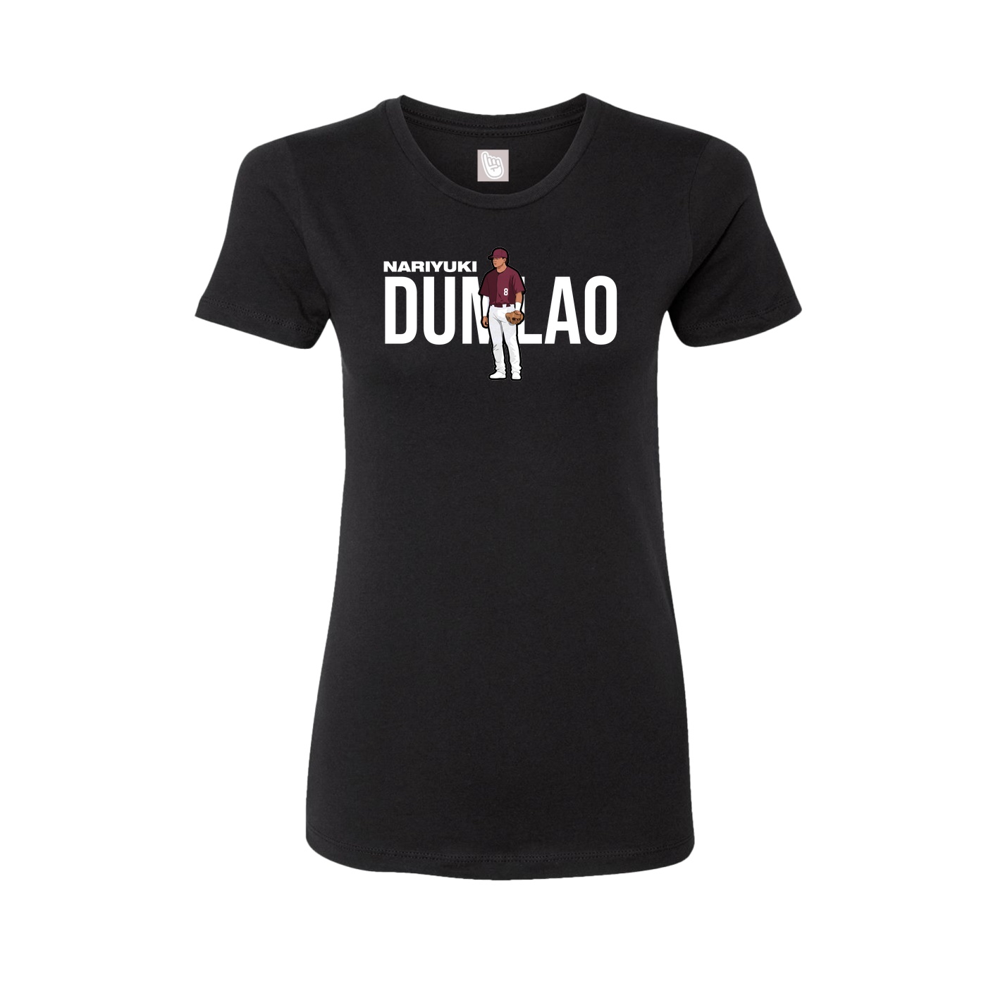Fitted Women's Tee — Player Name in Black