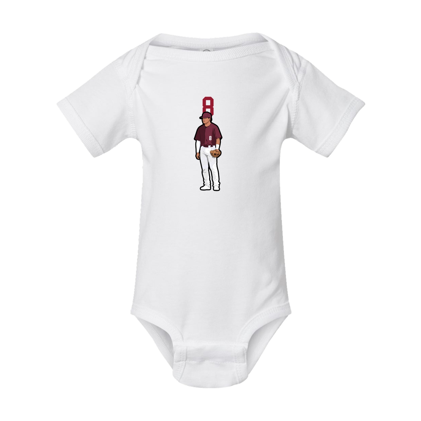 Baby Onesie — Number Top in White
