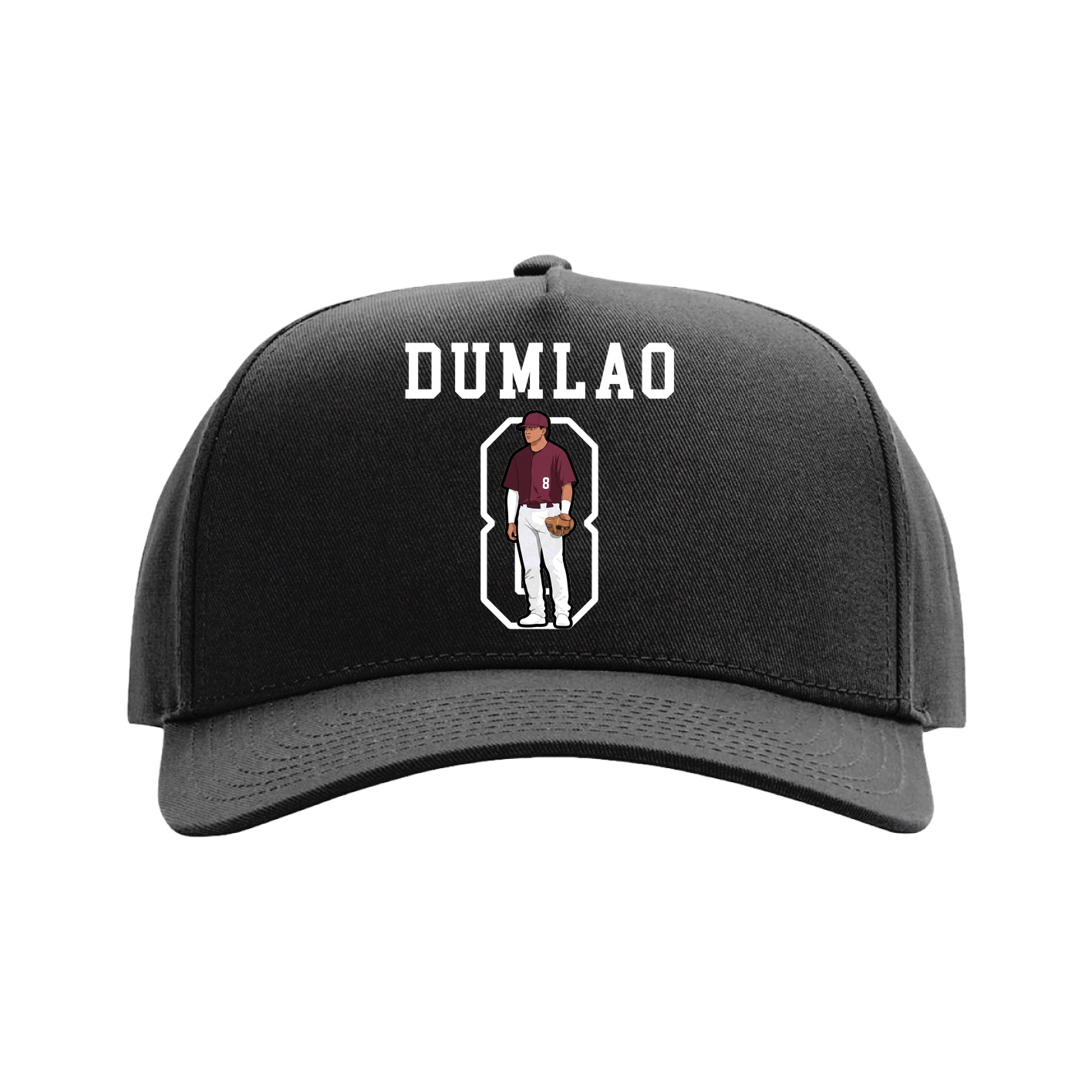 Full Fabric Five-Panel Champ Cap — Shirsey in Black