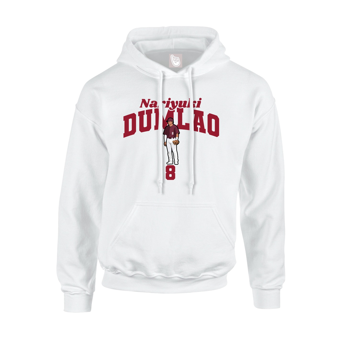 Hoodie — Signature Arch in White