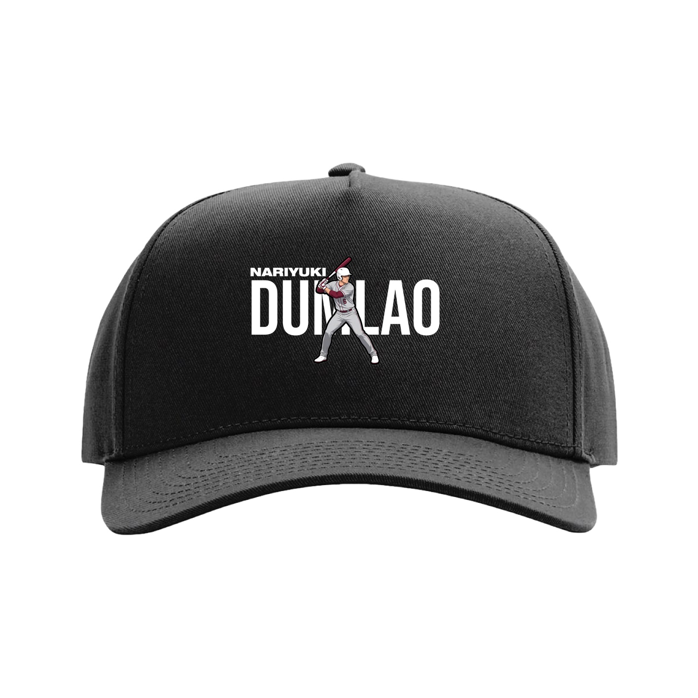 Full Fabric Five-Panel Champ Cap — Player Name in Black