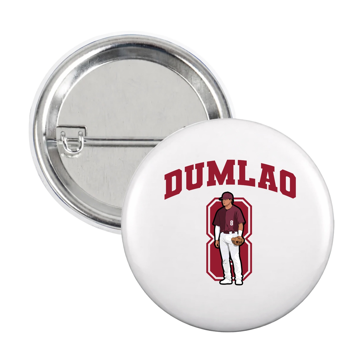 Game Day Button — Number in White