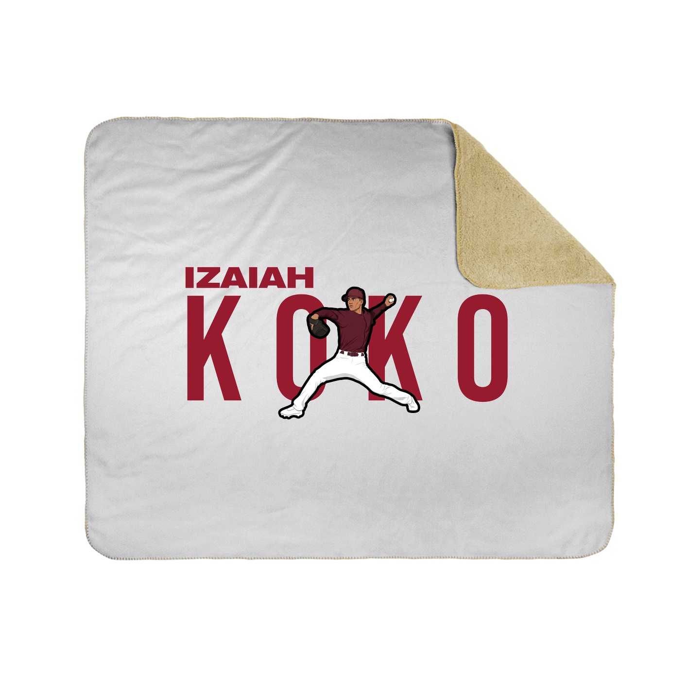 Throw Blanket — Player Name in White