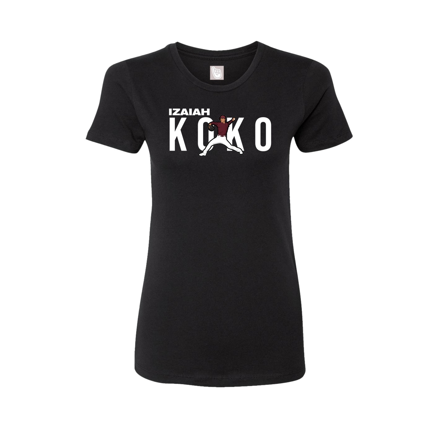 Fitted Women's Tee — Player Name in Black