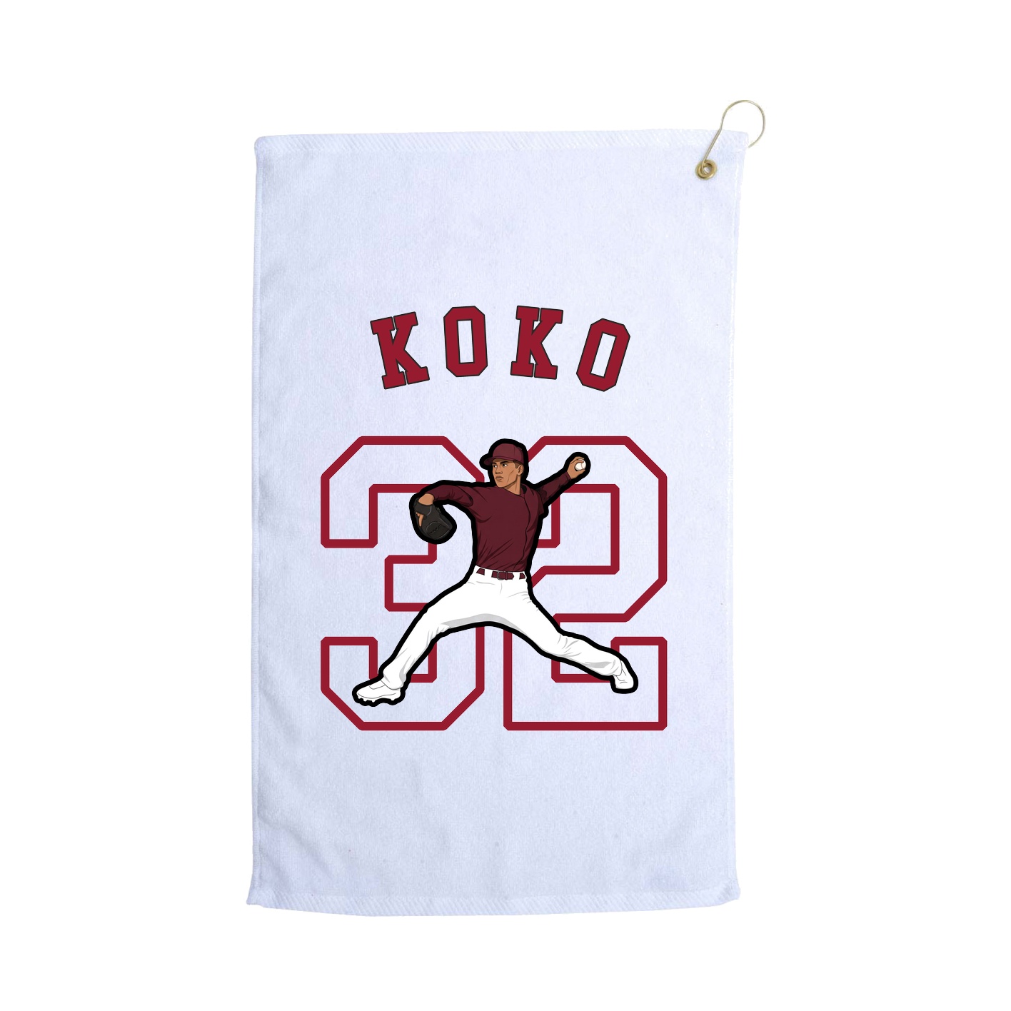 Golf Towel — Shirsey Arch in White