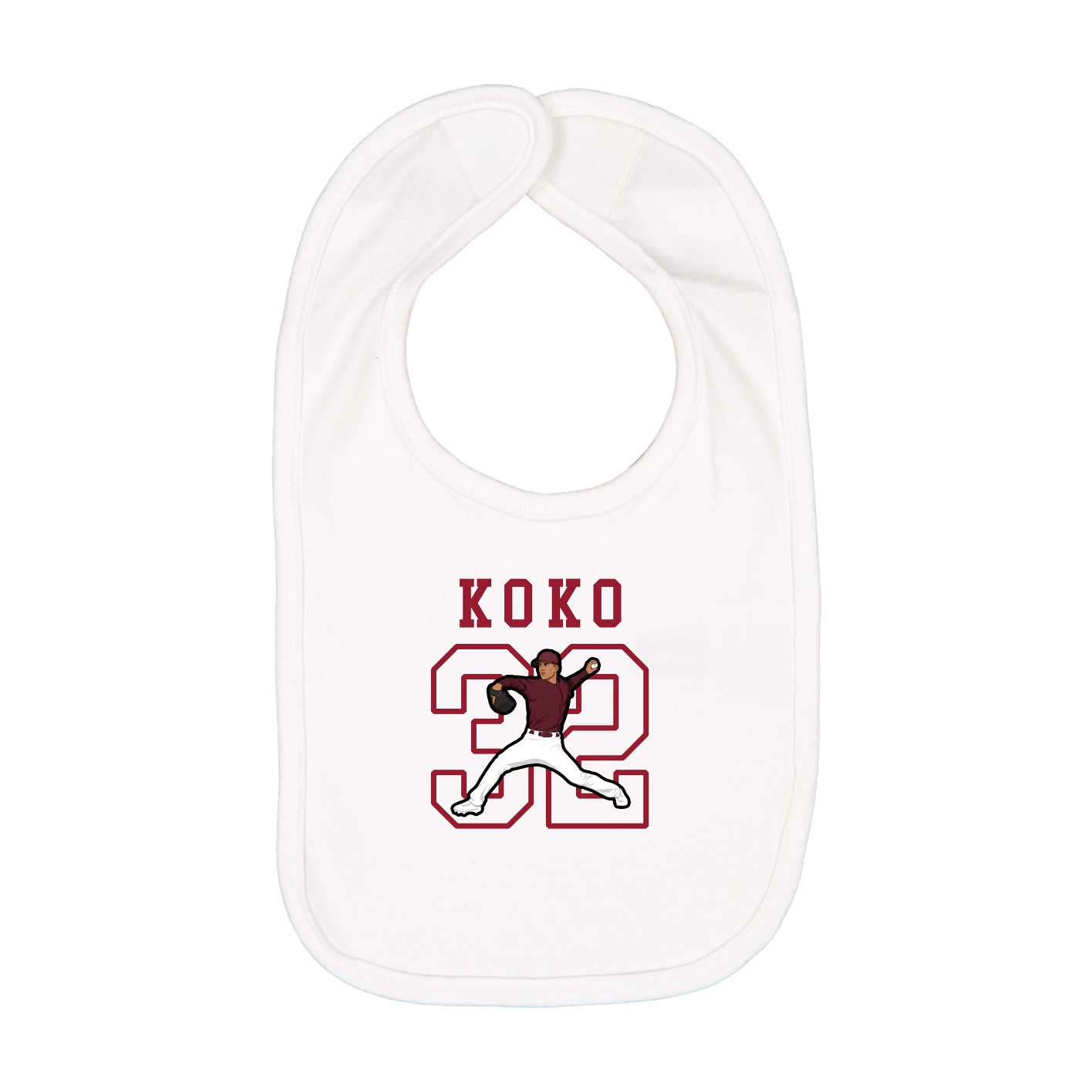Infant Bib — Shirsey in White