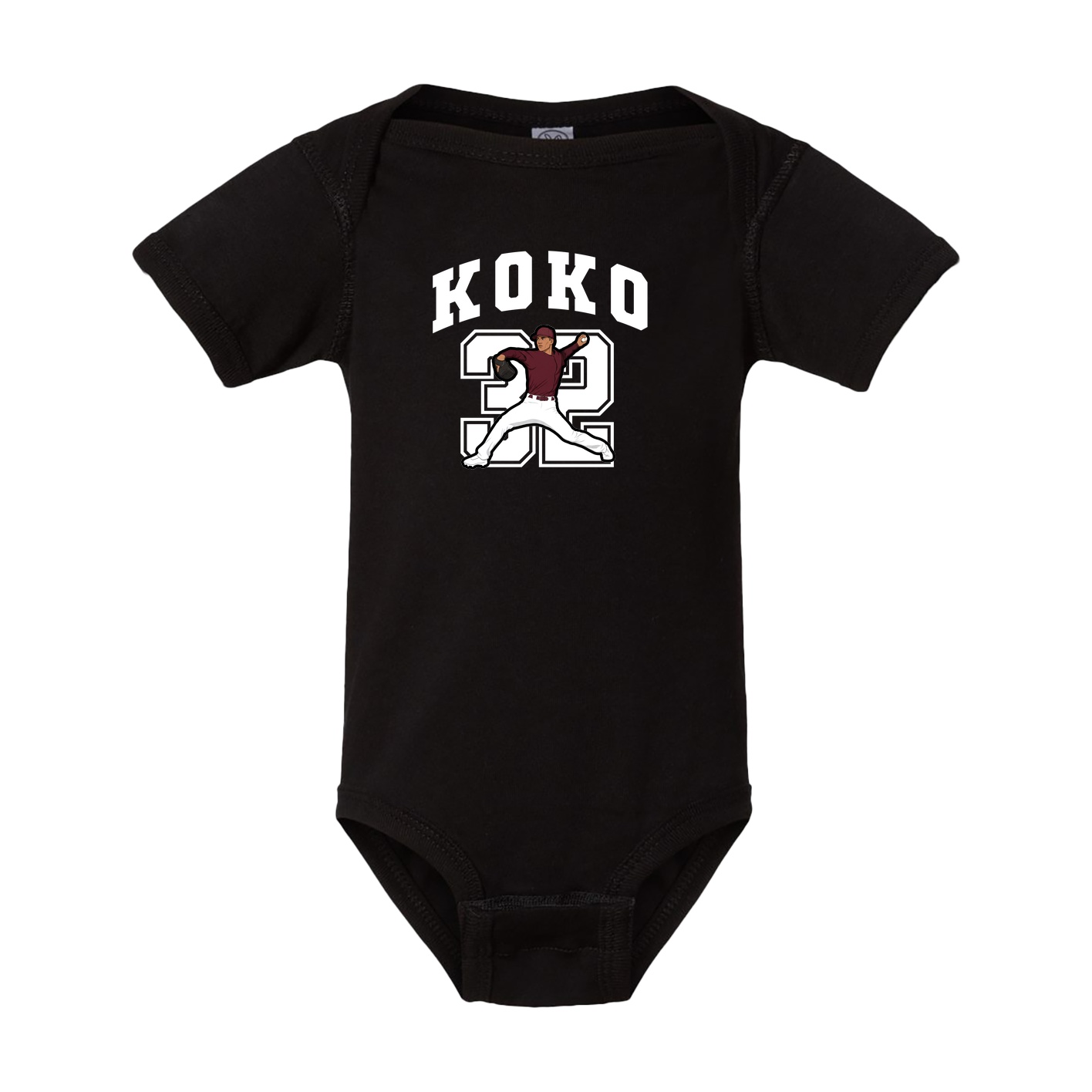 Baby Onesie — Number in Black