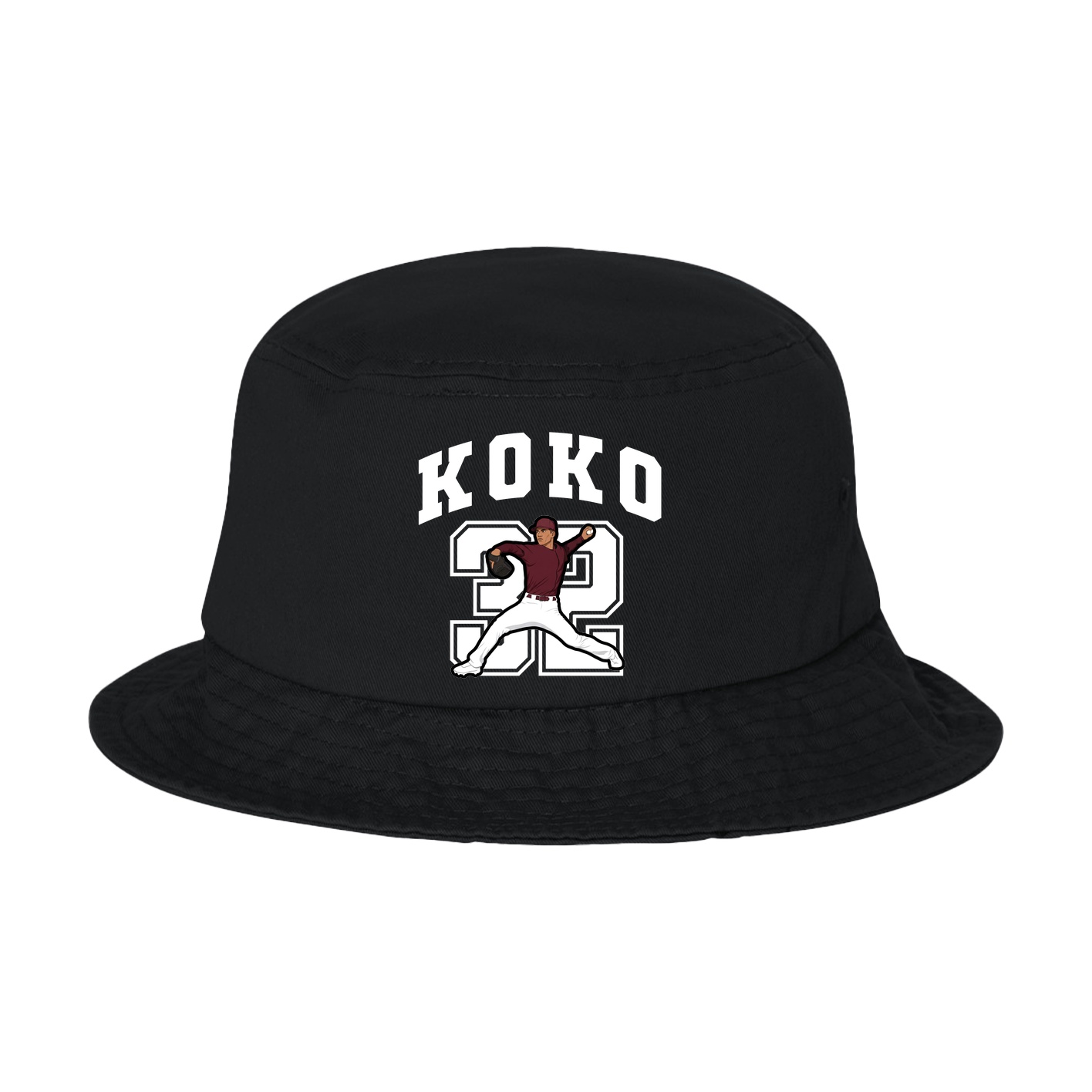 Bucket Cap — Number in Black