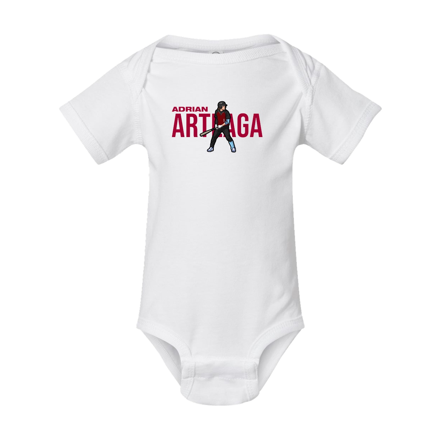 Baby Onesie — Player Name in White