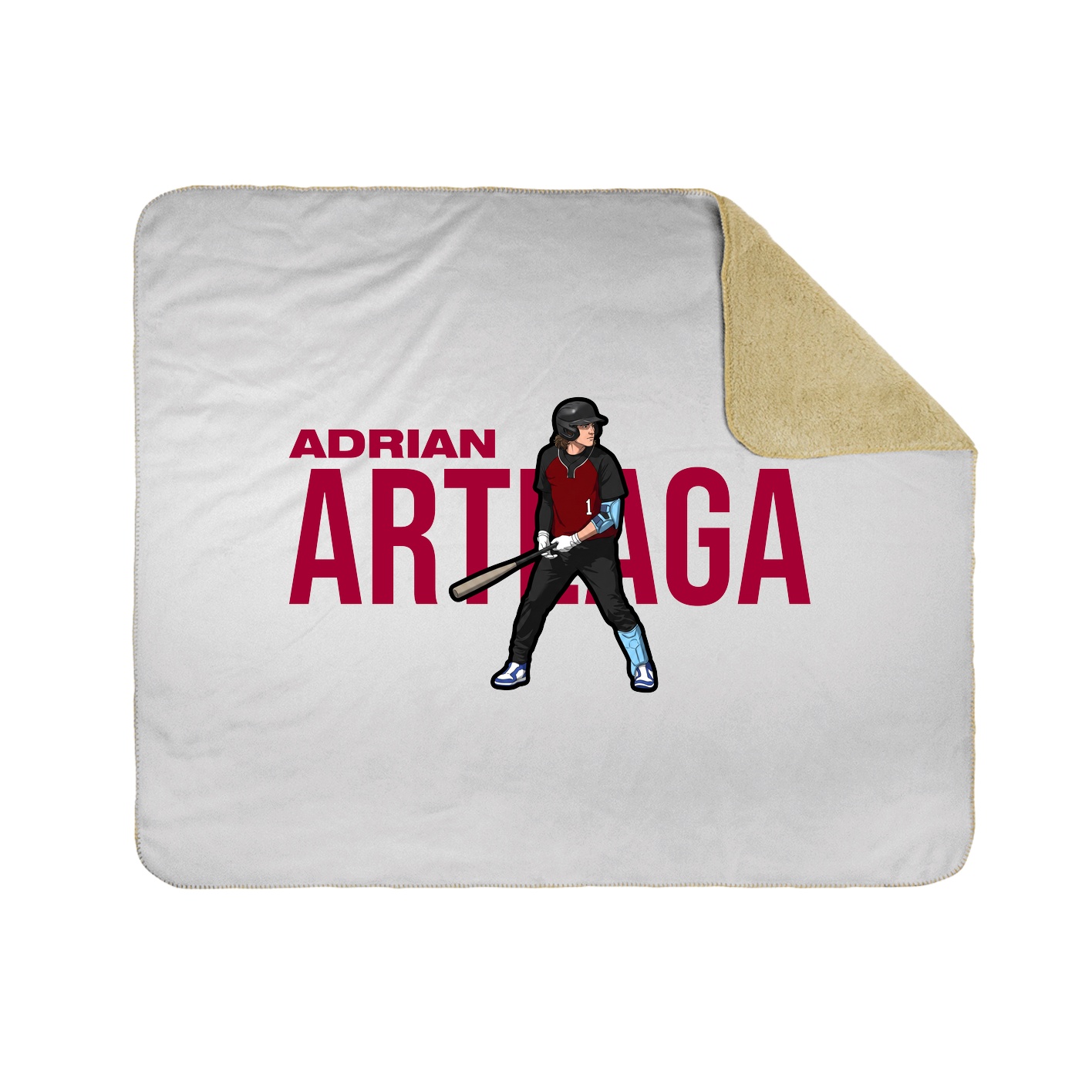 Throw Blanket — Player Name in White