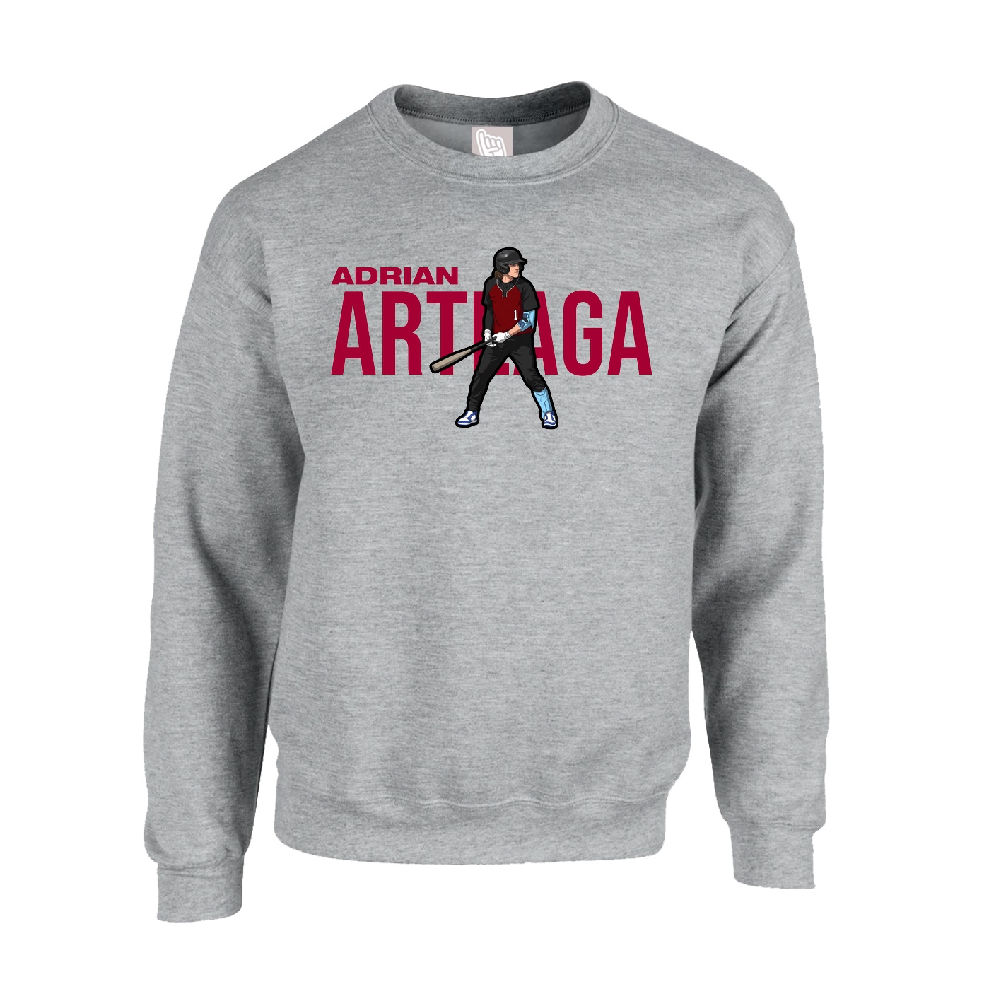Fleece Crew — Player Name in Grey