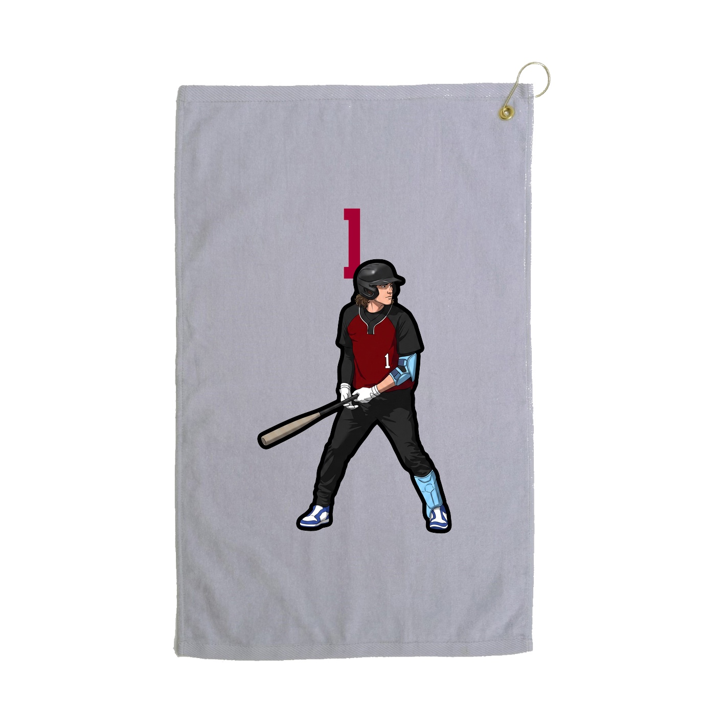Golf Towel — Number Top in Grey