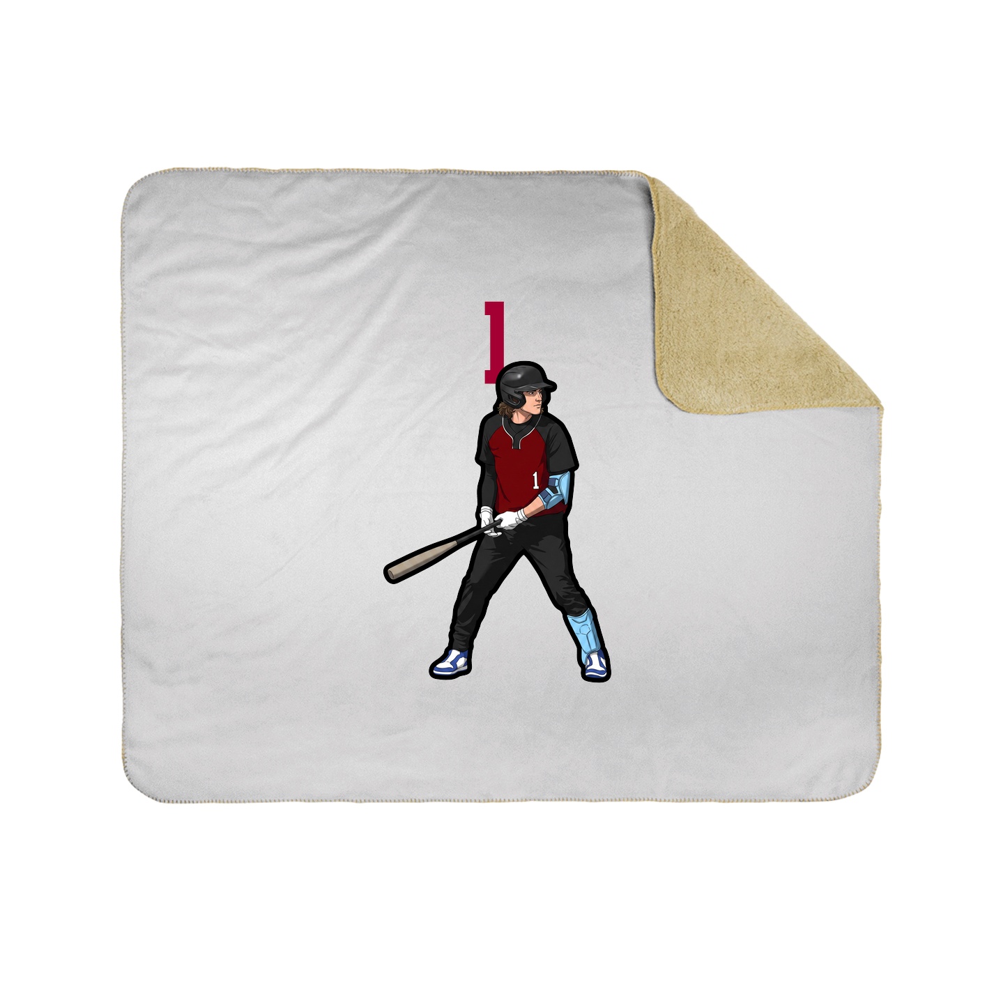 Throw Blanket — Number Top in White