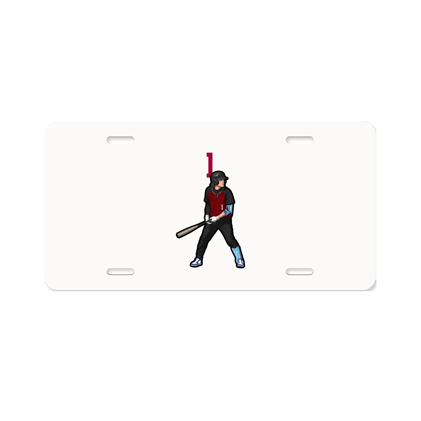 License Plate — Number Top in Classic
