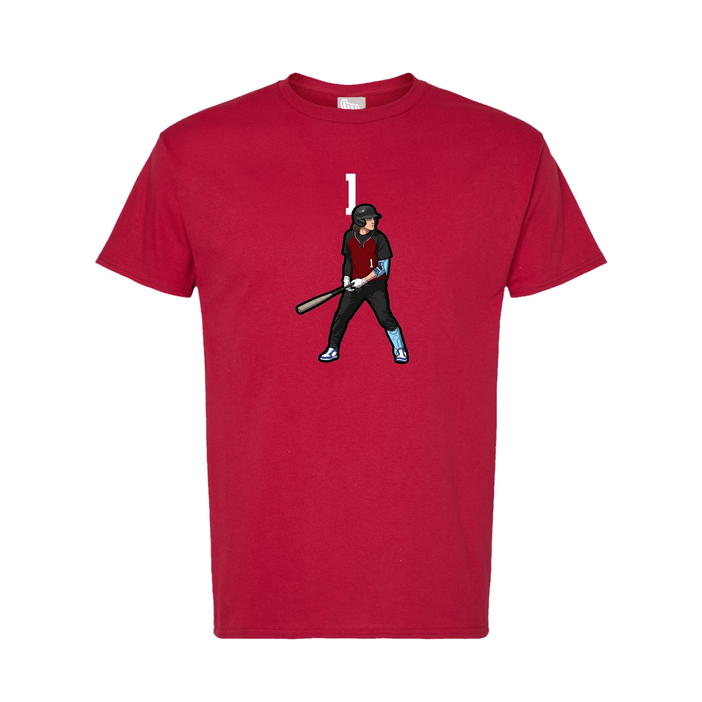Tee — Number Top in Crimson
