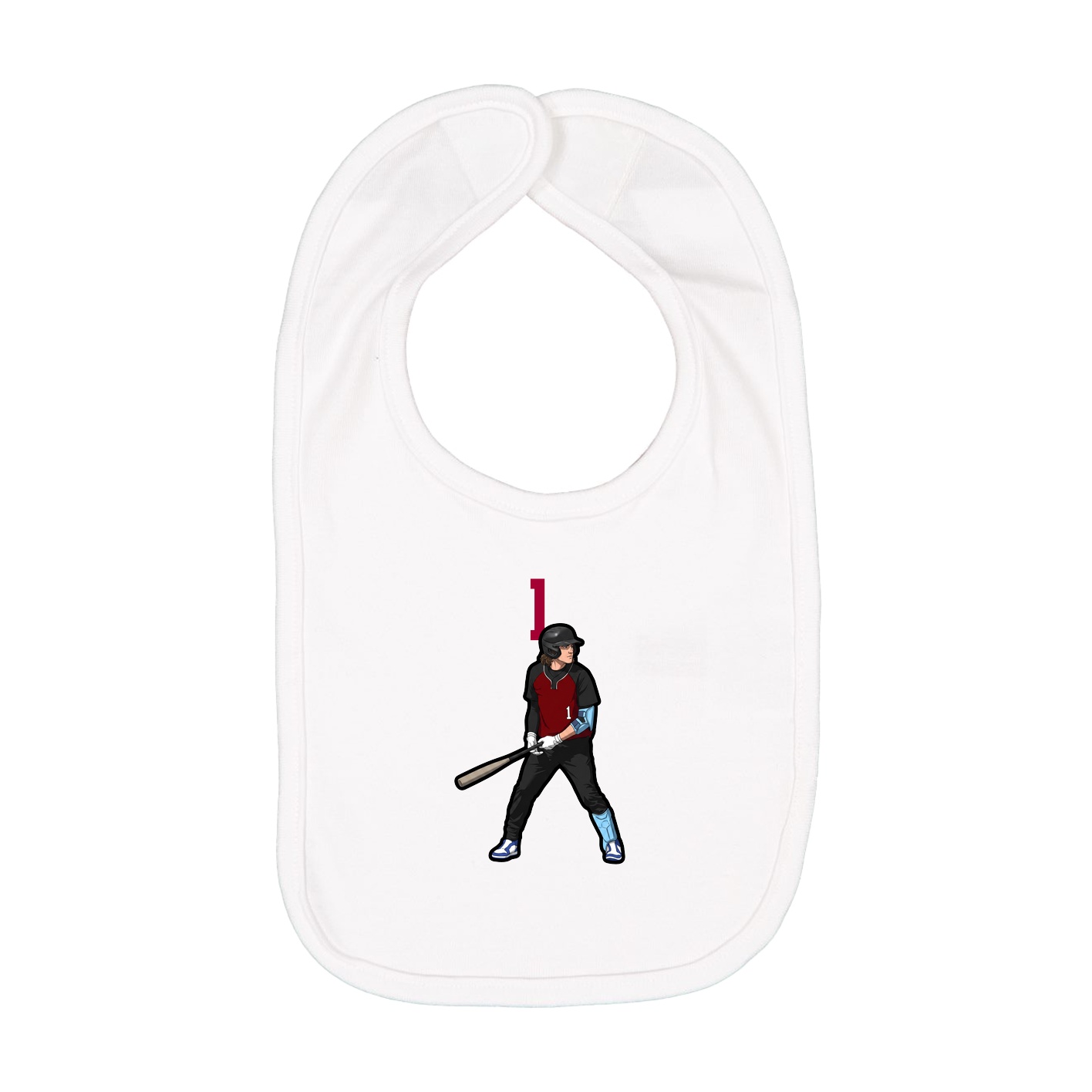 Infant Bib — Number Top in White