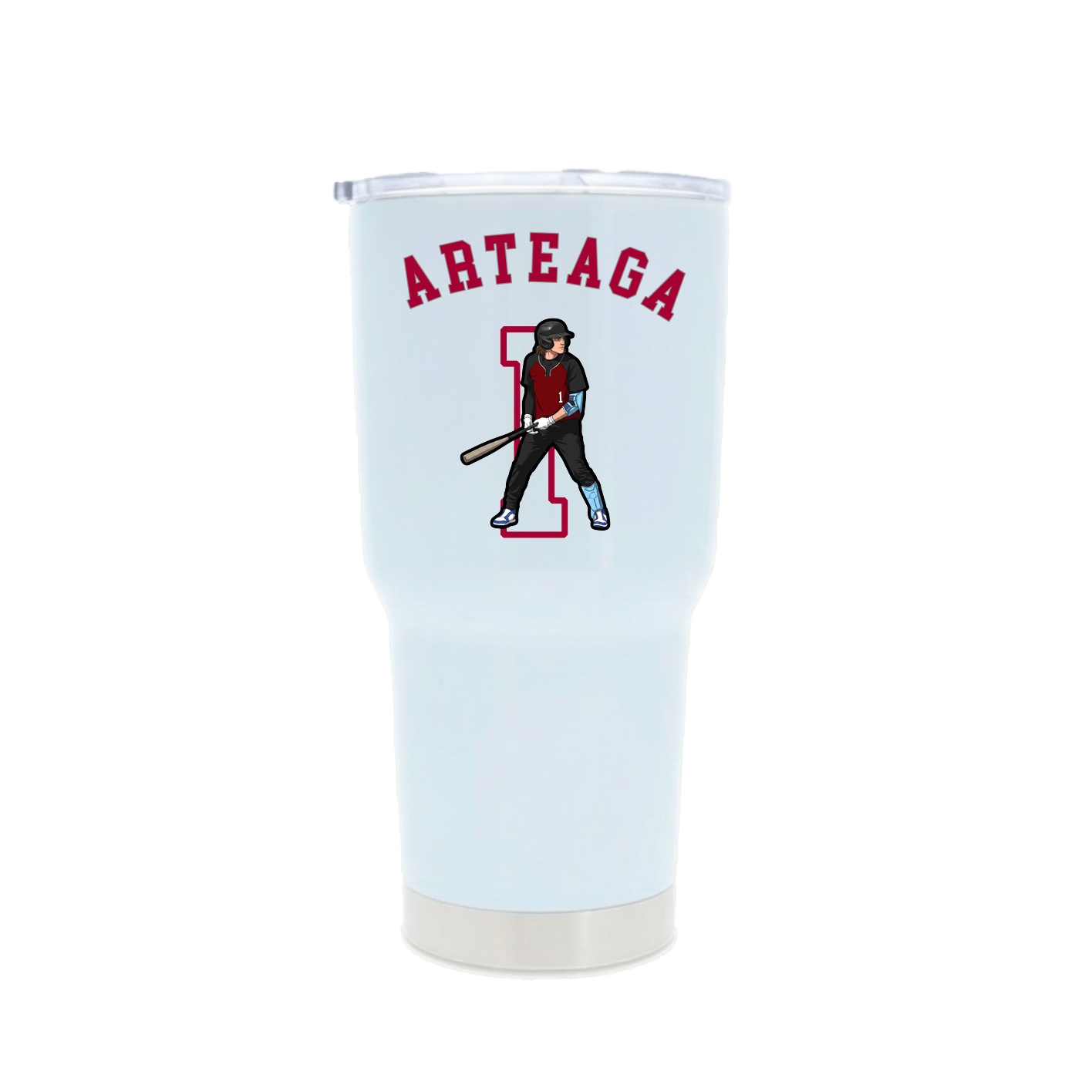 30oz Stainless Steel Tumbler — Shirsey Arch in White