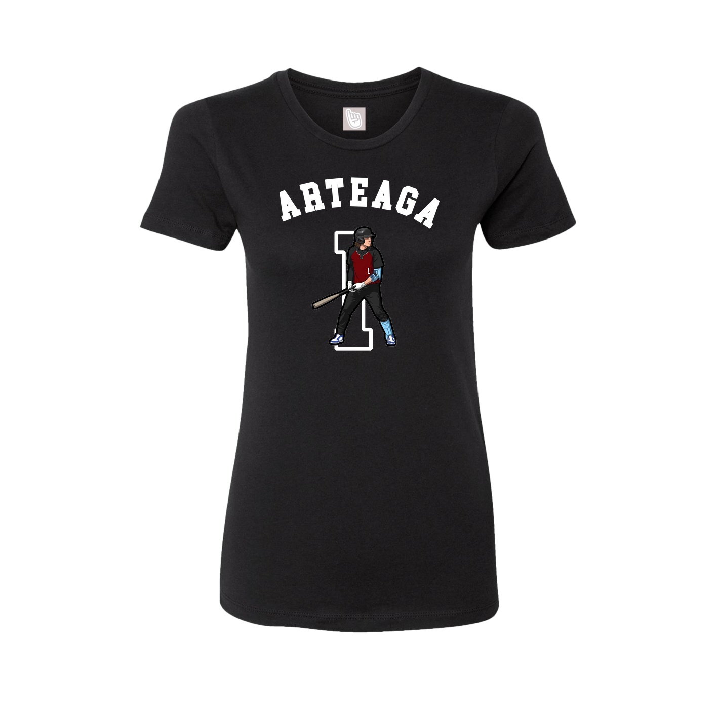 Fitted Women's Tee — Shirsey Arch in Black