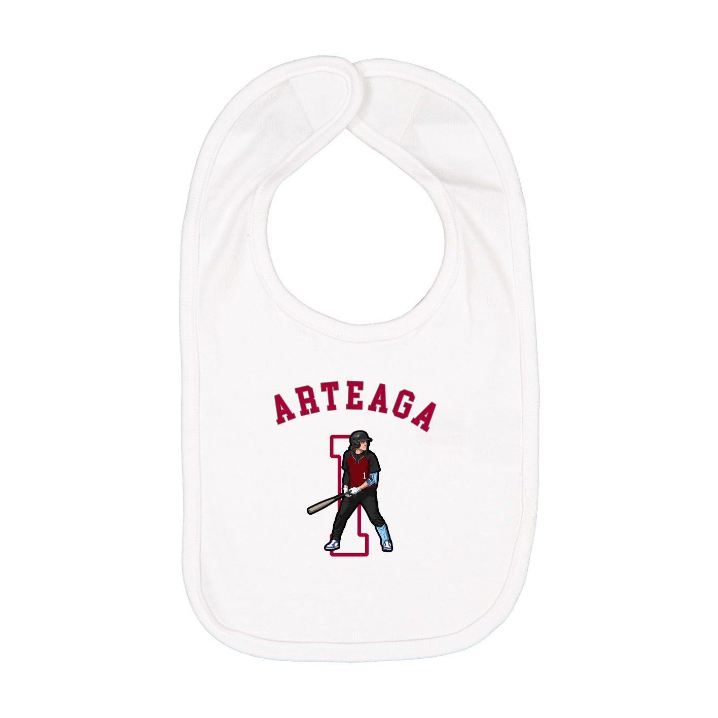 Infant Bib — Shirsey Arch in White