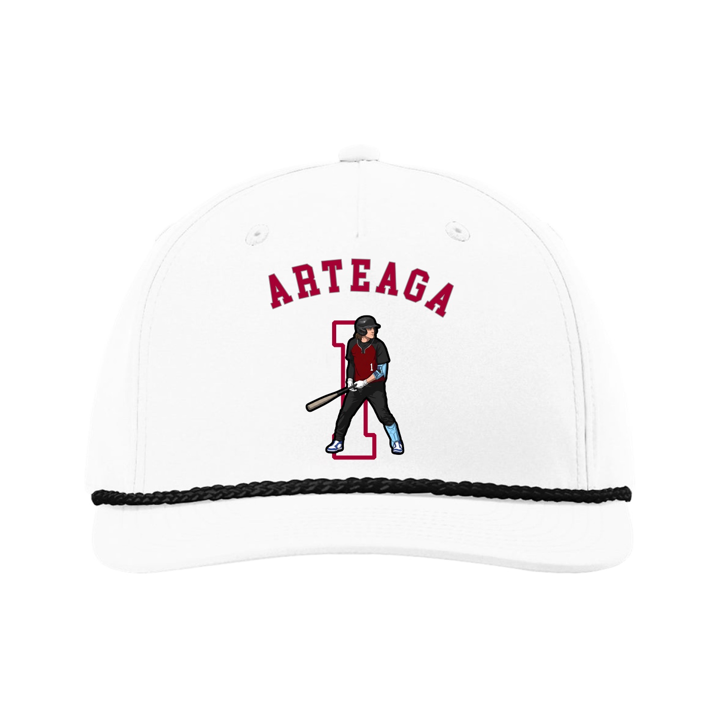 Five-Panel Classic Rope Cap — Shirsey Arch in White