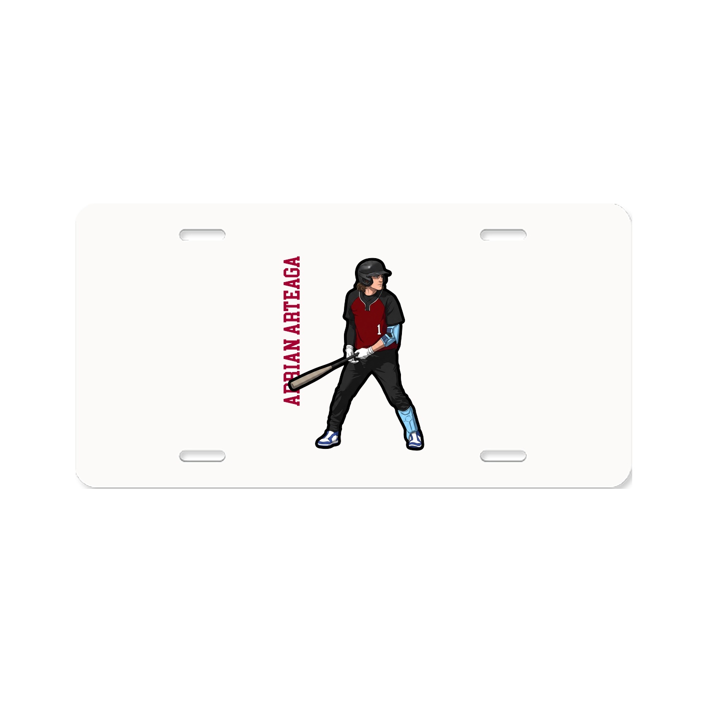 License Plate — Name Vertical in Classic