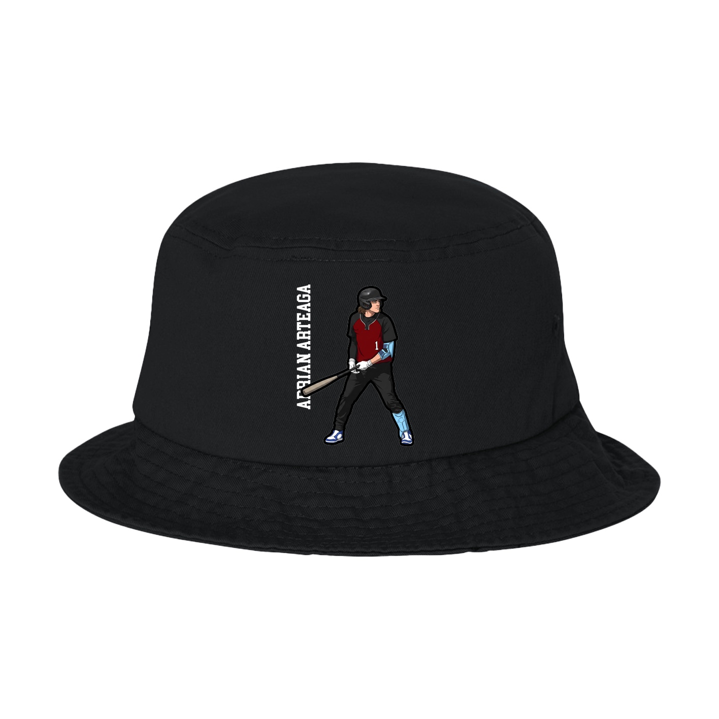 Bucket Cap — Name Vertical in Black