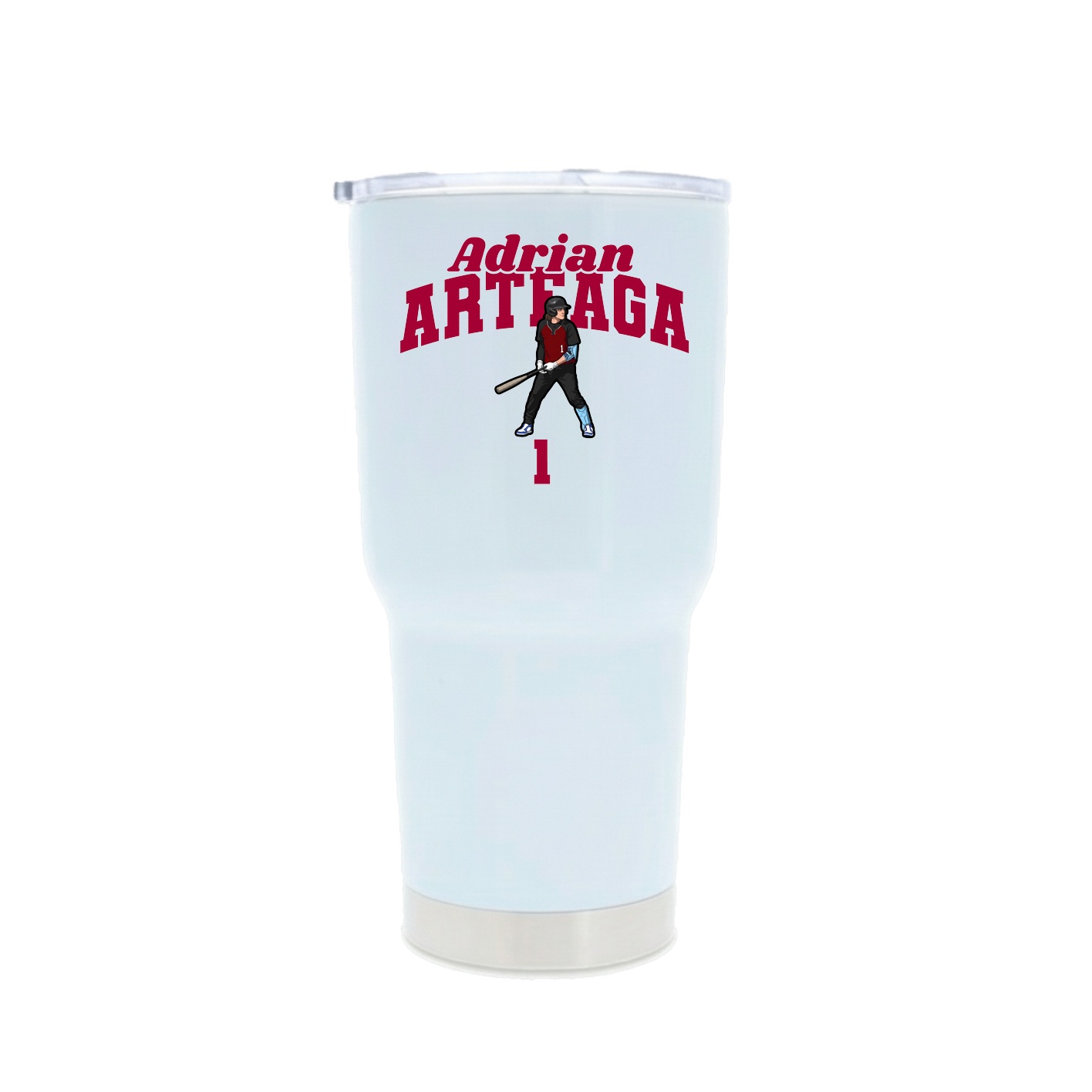 30oz Stainless Steel Tumbler — Signature Arch in White