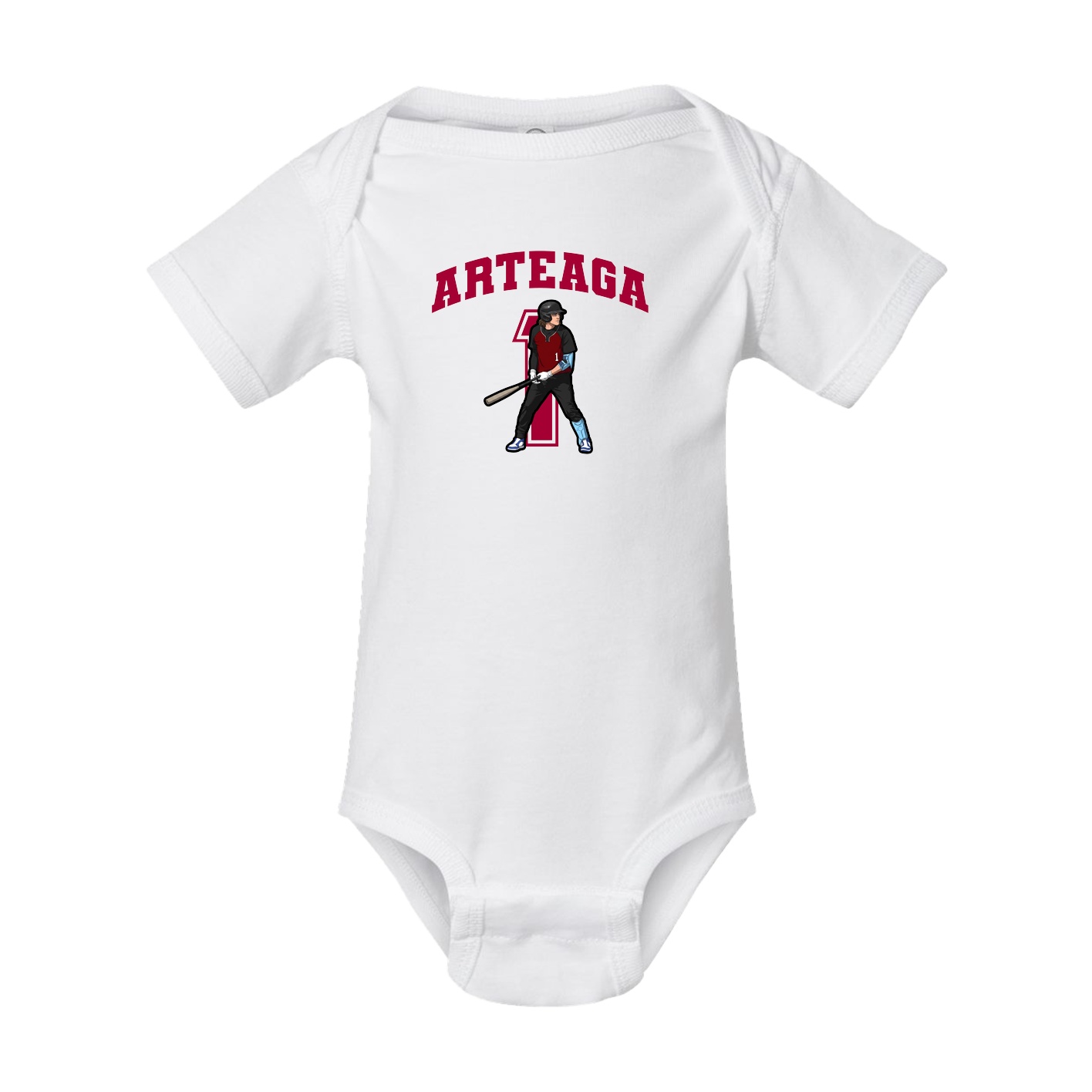 Baby Onesie — Number in White