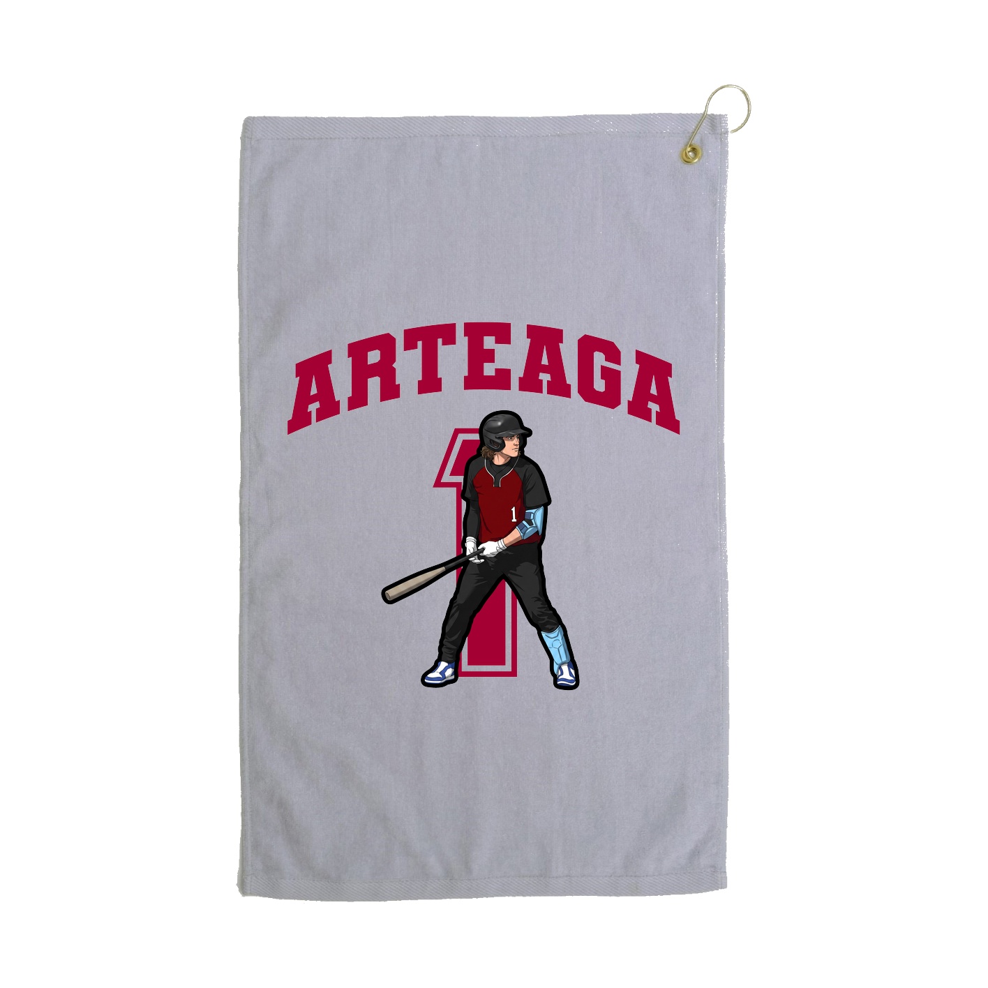 Golf Towel — Number in Grey