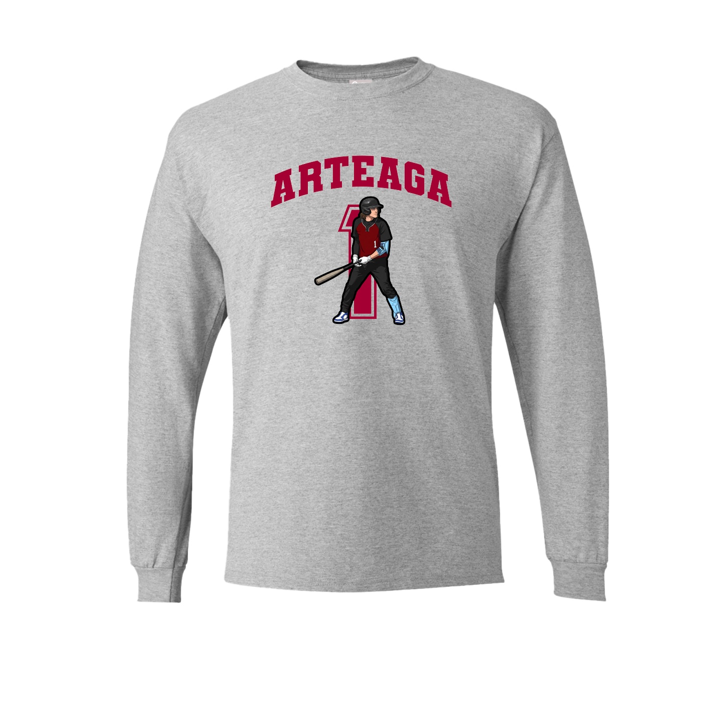 Long Sleeve Tee — Number in Grey
