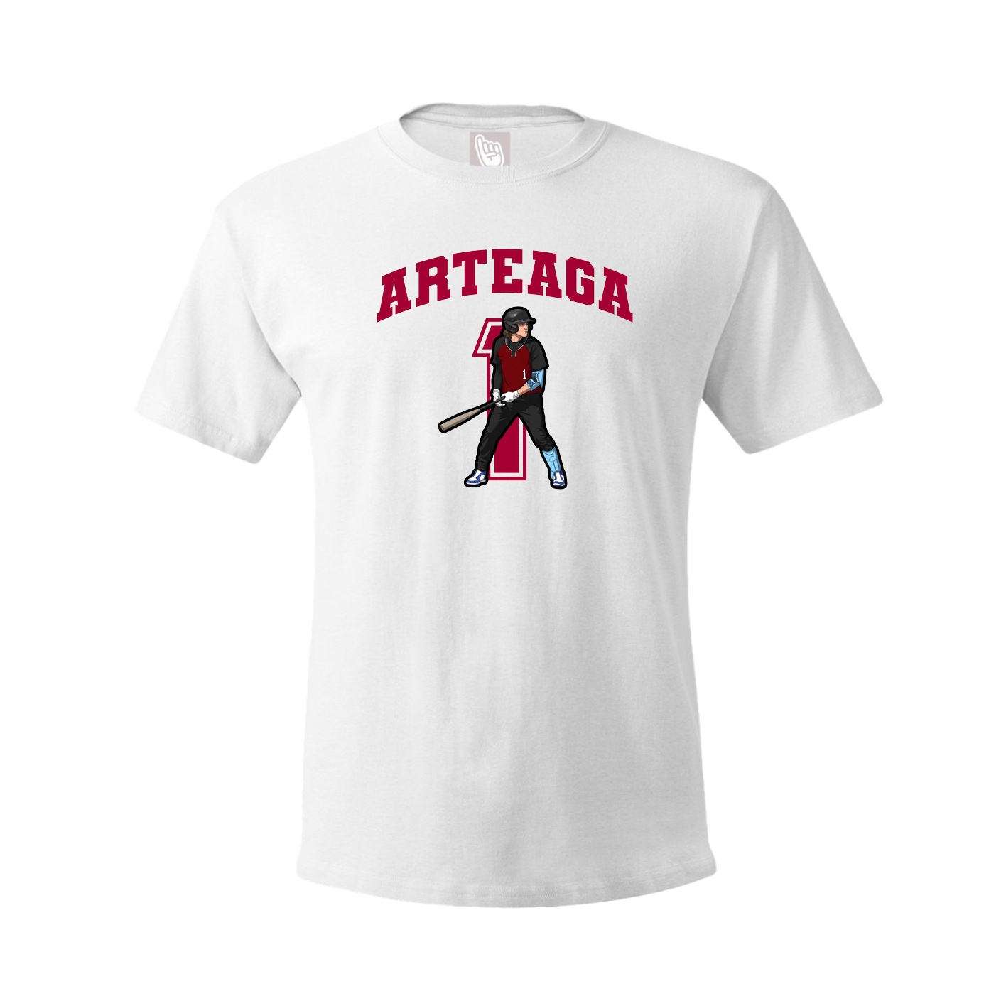 Youth Tee — Number in White