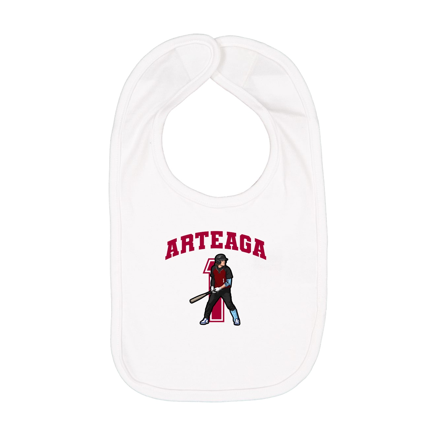 Infant Bib — Number in White