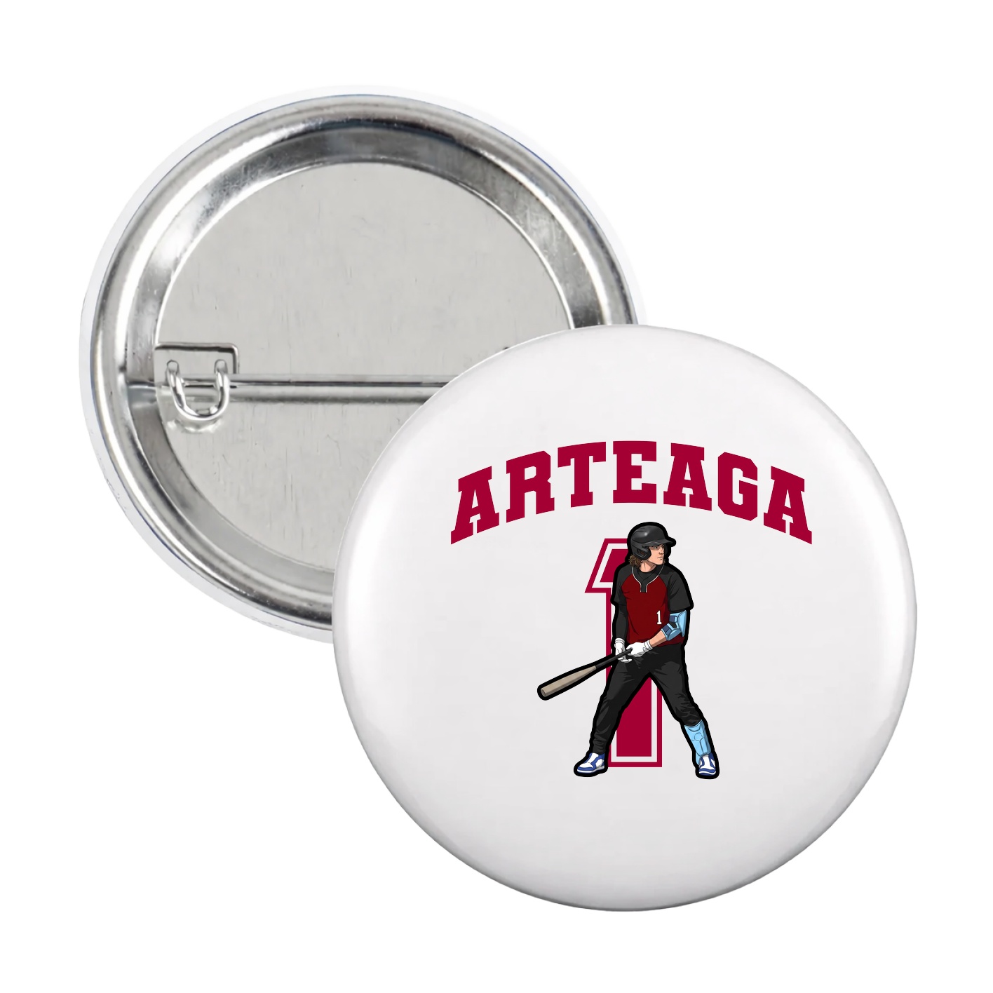 Game Day Button — Number in White