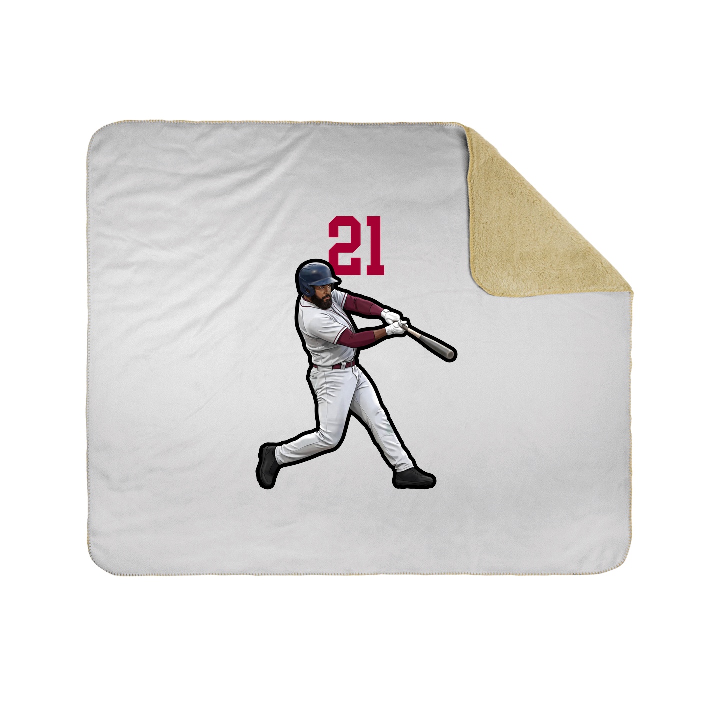 Throw Blanket — Number Top in White