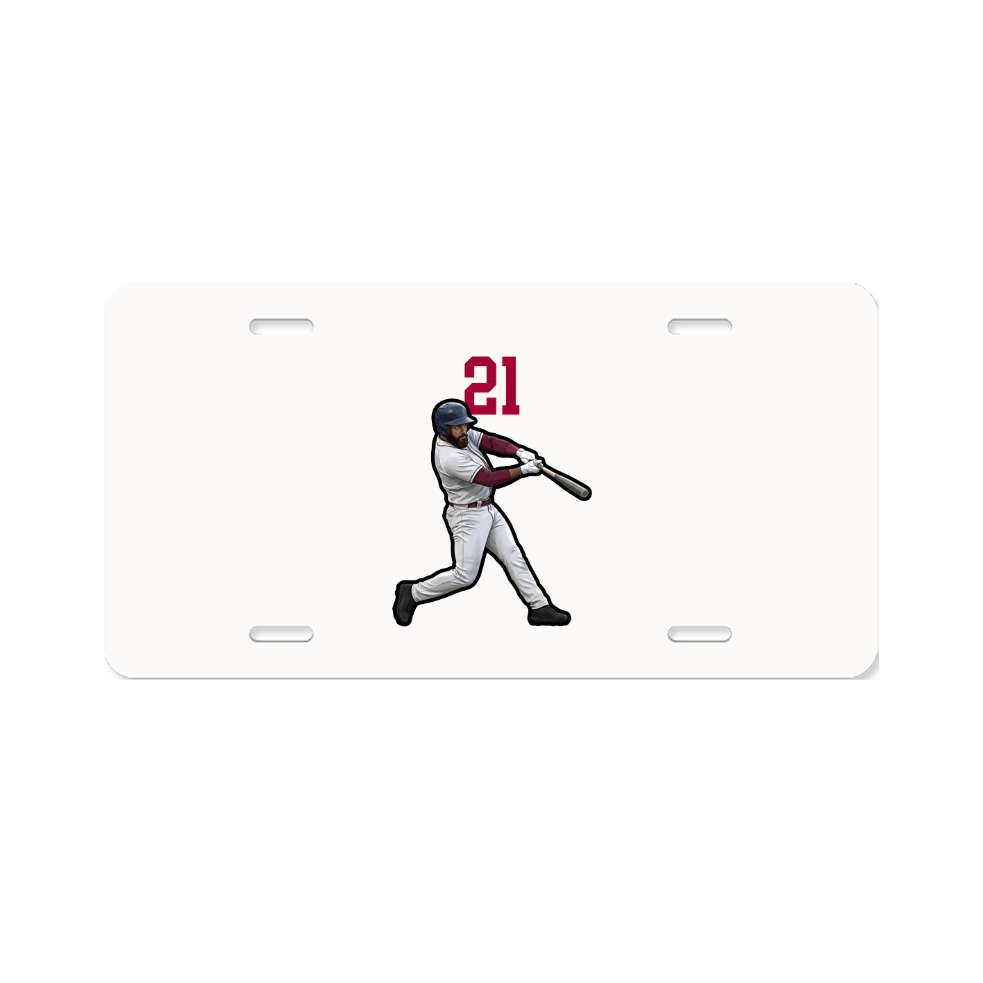 License Plate — Number Top in Classic