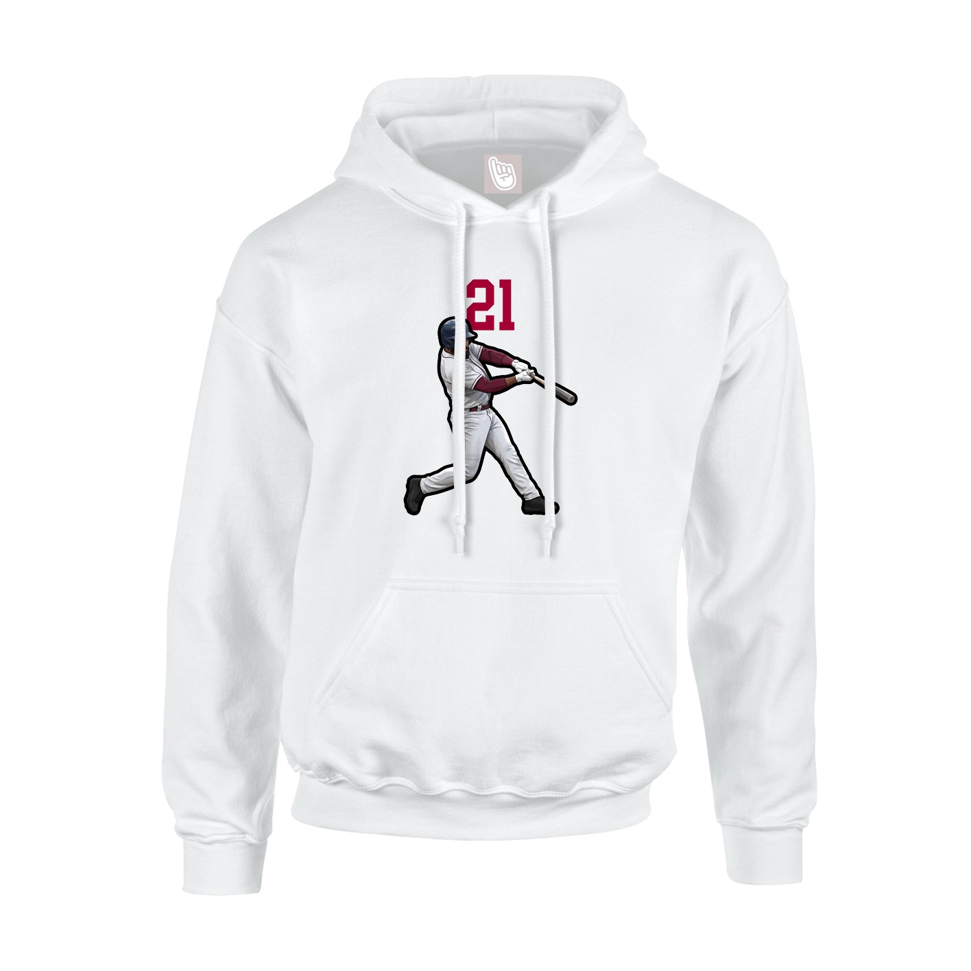 Hoodie — Number Top in White