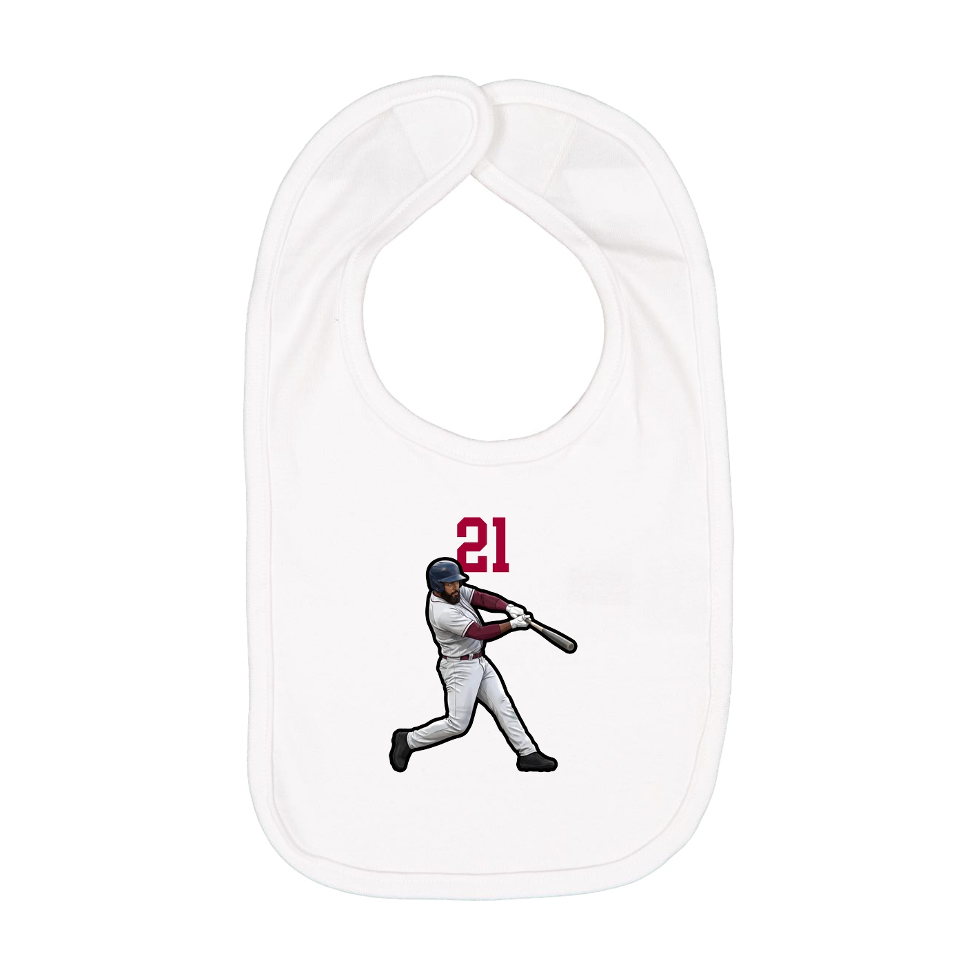 Infant Bib — Number Top in White