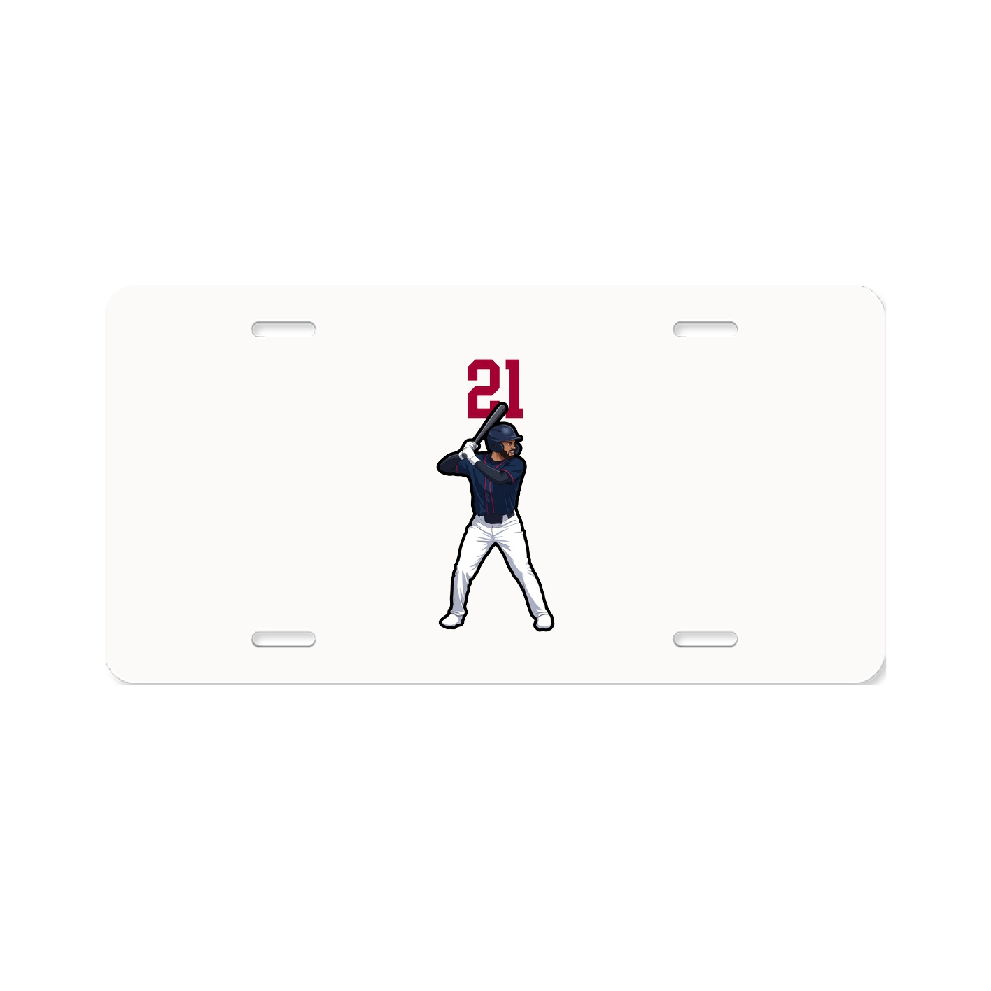 License Plate — Number Top in Classic
